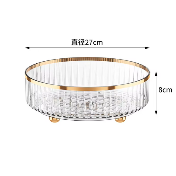 Elosung Grey Luxury Rotating Storage Rack Transparent Spice Organizer & Condiment Holder For Kitchen And Living Room Desktop Tray Efficient Spice Jars