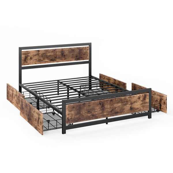 Levede Industrial Bed Frame Double Mattress Double Bed Frames