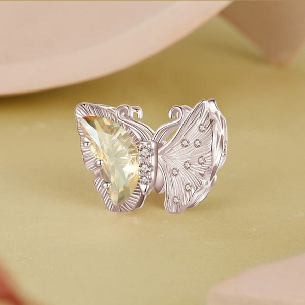 Veile Studios Yinziyun Original Ginkgo Butterfly Diy Bracelet Beads In Silver And Glass Bracelets