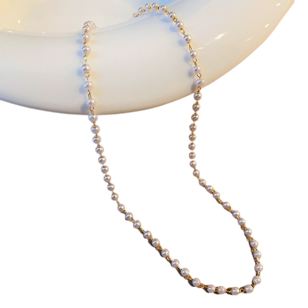 Veile Studios Pearl Pendant Necklace For Women Elegant Beaded Long Tassel Chain Accessories Necklaces & Pendants