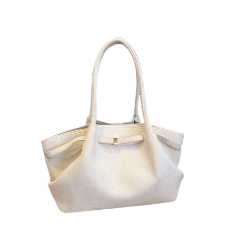 Elosung Beige Elegant Suede Tote Bag Soft And Stylish Handbag For Everyday Use Women's Bags & Handbags