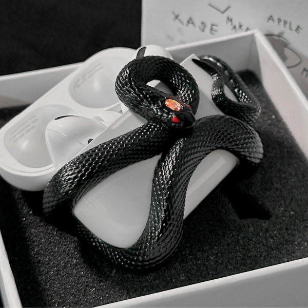 Creative Horrible Snake Wireless Earphone Case For Airpods Pro Halloween Cover Earbud Cases