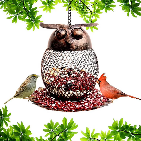 Bird Feeder Outdoor Metal Automatic Feeding Tool Multiple Hole Dispenser Holder Bird Feeders