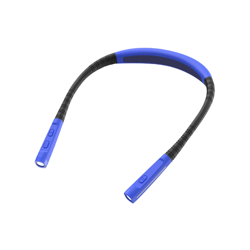 Elosung Blue Hands Free Led Neck Reading Light With 3 Modes For Night Walking And Reading Lights