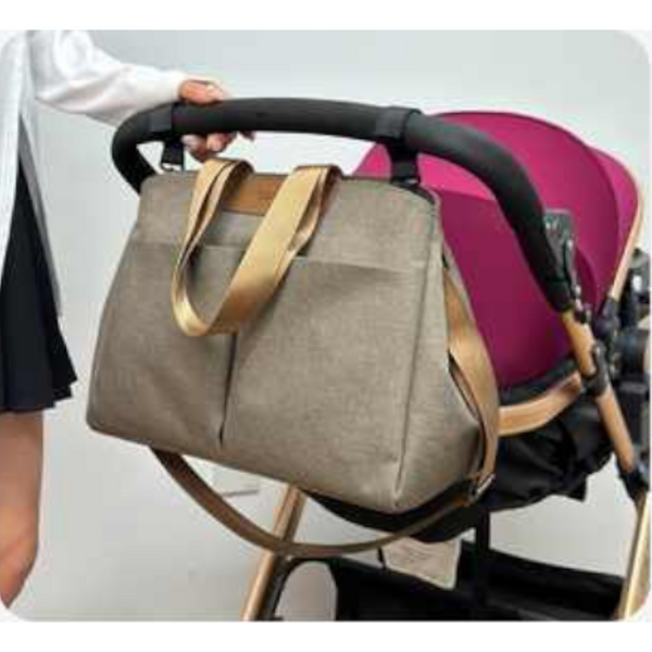 Elosung Dark Grey Multi Functional Little One Diaper Bag With Changing Mat Travel & Stroller Friendly Design Nappy Bags