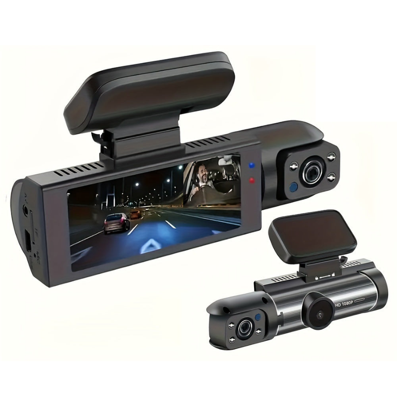 Elosung 1080P Dual Dash Cam With Night Vision G Sensor Motion Detection Loop Recording Rear View Monitors/Cams & Kits