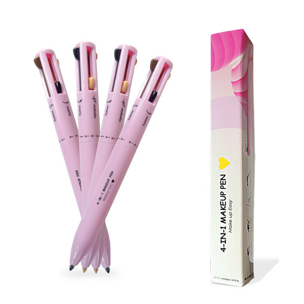 Eyebrow Liner & Definition 4 In 1 Multi Functional Makeup Pen Set Lip Liner Highlighter Eyeliner Eyebrow Pencil 3 Shades Pack