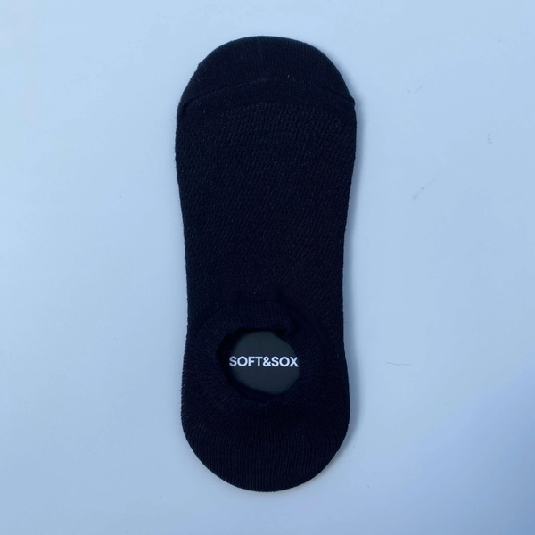 1 Pair No Show Bamboo Non Slip Heel Grip Low Cut Invisible Footlet Black 2 8 Socks