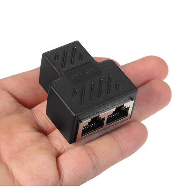1 To 2 Ways Lan Rg45 Cat6 Cat5e 8P8c Stp Shielded Ethernet Network Cable Rj45 Female Splitter Connector Adapter