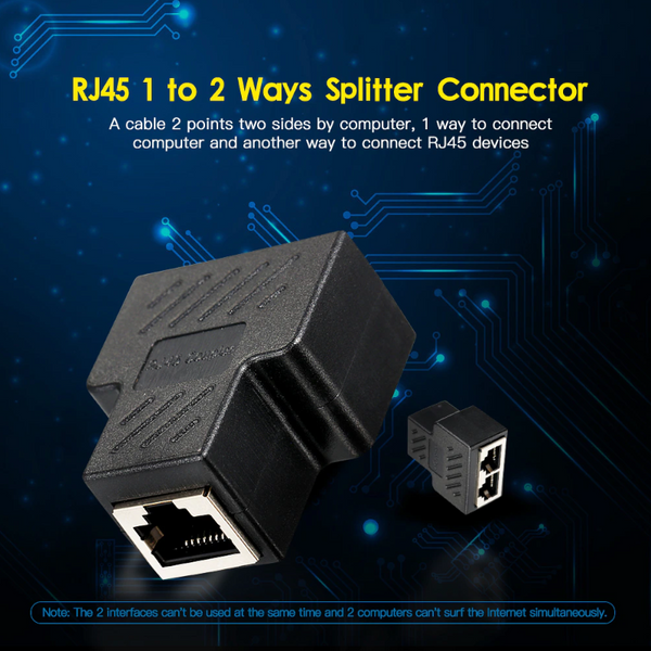 1 To 2 Ways Lan Rg45 Cat6 Cat5e 8P8c Stp Shielded Ethernet Network Cable Rj45 Female Splitter Connector Adapter Ethernet Cables (Rj 45/8P8c)