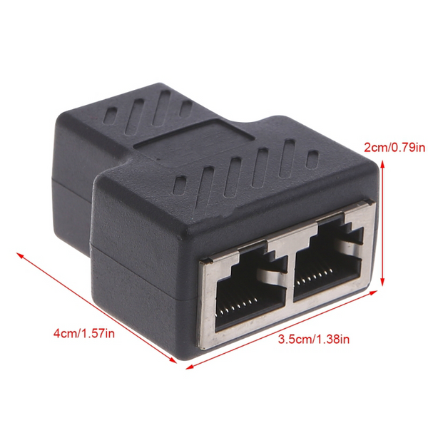 1 To 2 Ways Lan Rg45 Cat6 Cat5e 8P8c Stp Shielded Ethernet Network Cable Rj45 Female Splitter Connector Adapter