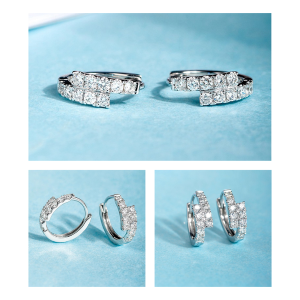 Small Diamond Ear Clip For Women Fashion Christmas Gift Wedding Jewelry Earrings