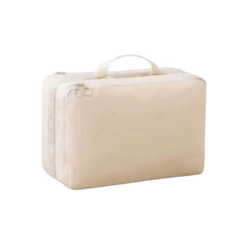 Elosung Beige Multifunctional Compact Travel Organiser Bag Stores 6 8 Essentials For Easy Access Packing Organisers