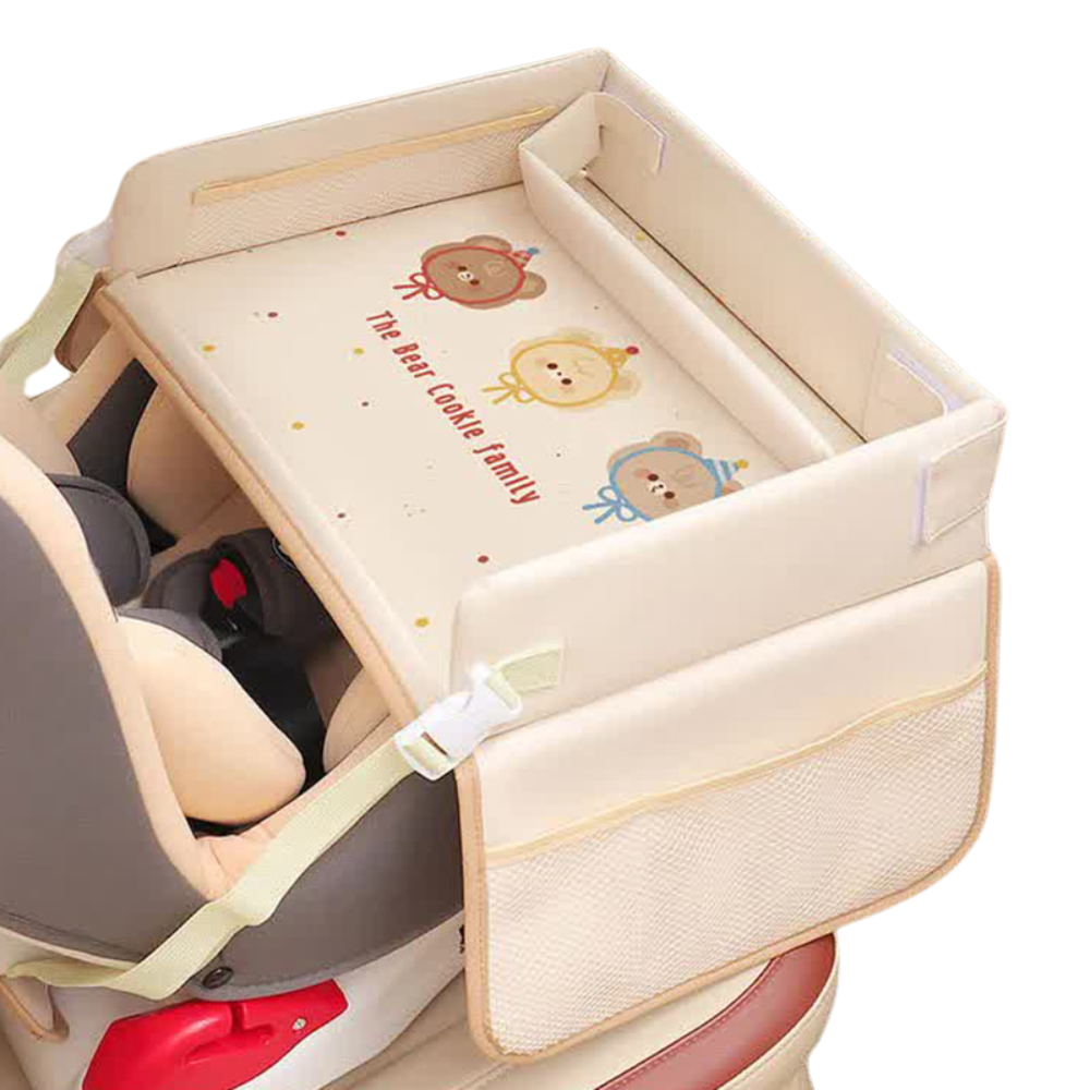 Elosung Bear Children's Portable Car Seat Activity Tray Multifunctional Travel Desk Car Organisers