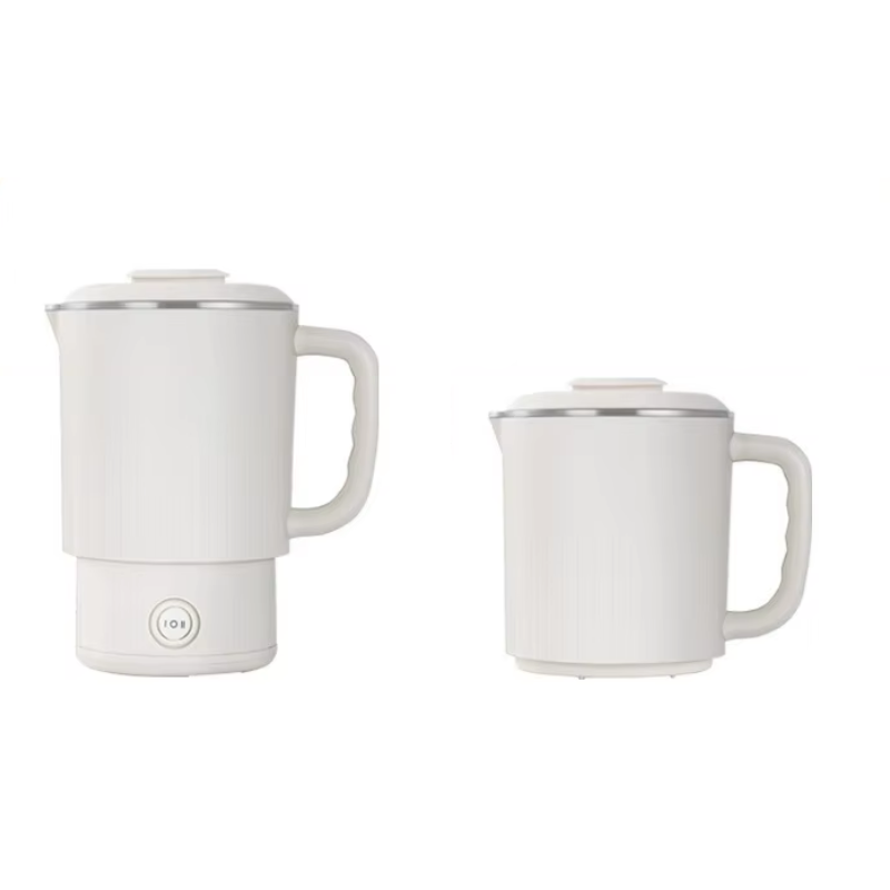 Elosung White Foldable Travel Electric Kettle 304 Stainless Steel Water Boiler Kettles