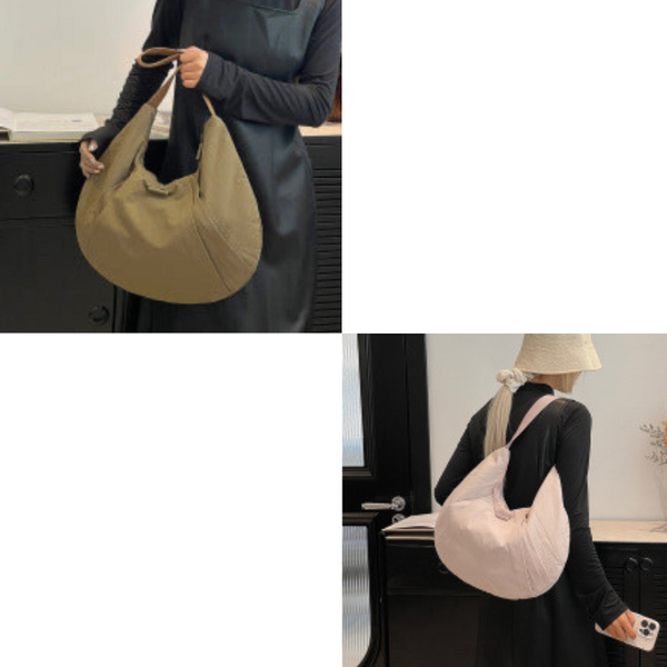 Elosung Purple Waterproof Nylon Lightweight Tote Shoulder Bag Stylish Spacious For Daily Commute Outdoor Activities Women's Bags & Handbags