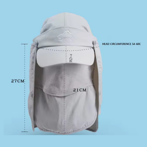 Elosung Purple Uv Protection 4 In 1 Outdoor Sun Hat With Removable Flaps Hats