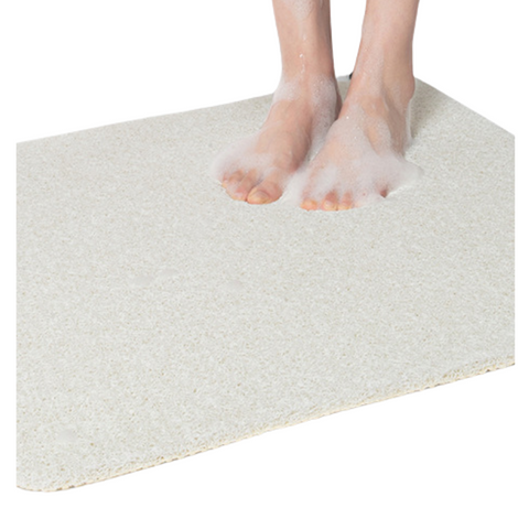 Elosung White Non Slip Loofah Style Bathroom Mat Quick Dry Soft 40*80Cm Bath Brushes & Sponges