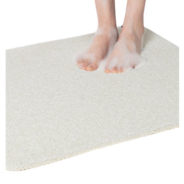 Elosung White Non Slip Loofah Style Bathroom Mat Quick Dry Soft 44*75Cm Bath Brushes & Sponges