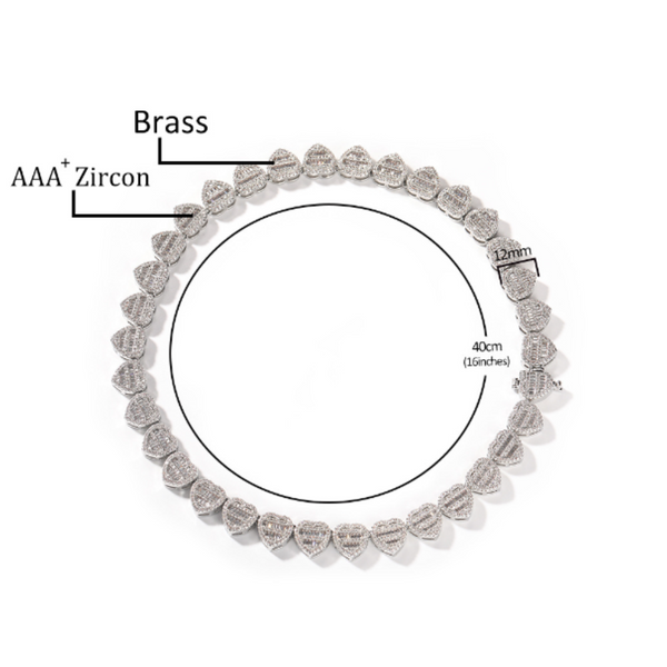 Veile Studios Heart Shaped Love Necklace Set With Zircon Personalised Fashion Design Necklaces & Pendants