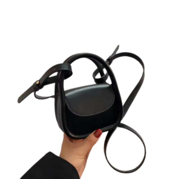 Elosung Black Compact Crossbody Leather Handbag Chic And Stylish For Everyday Use Women's Bags & Handbags