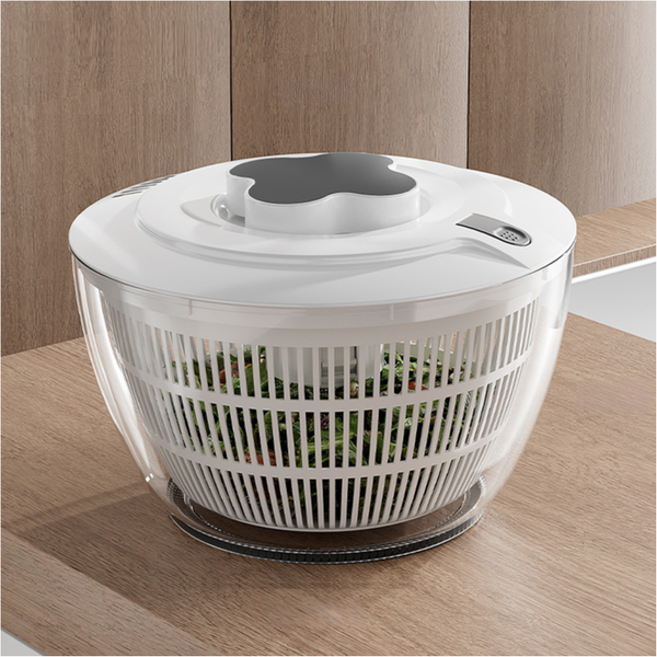 Grey Manual Salad Spinner With Pressurized System Efficient & Quick Vegetables Drying Multiple Color Options Other Kitchen Gadgets