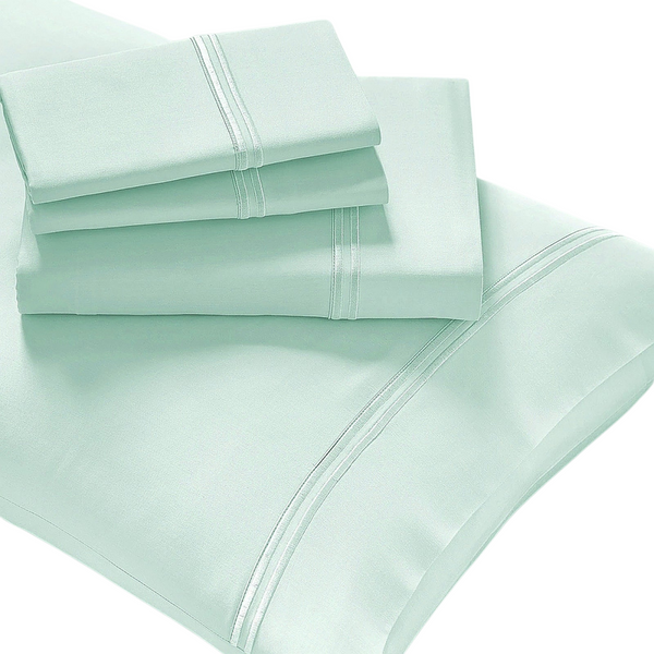 Strada Embroidered 1000 Tc Egyptian Cotton Spa Deep Queen Sheet Sets By Renee Taylor Sheets