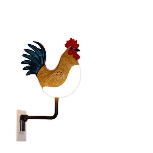 Elosung Yellow Usb Rechargeable Rooster Wall Lamp With Sound Aromatherapy And Decorative Design Creative Nightlight For Bedroom Corridor Lamps