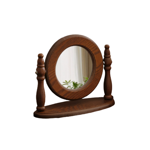 Rounded Tabletop Vanity Mirror Elegant Design Makeup Mirrors