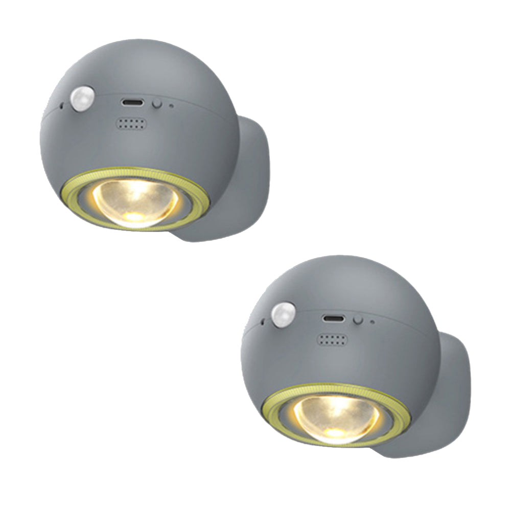 Elosung 2 Pcs Grey Rechargeable Magnetic Usb Table Lamp & Wall Light 3000K/4000K/6000K Brightness With Anti Glare Design Lamps