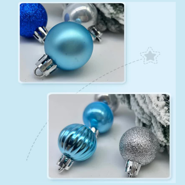 Elosung 49 Piece Christmas Ornament Set 3Cm Red Gold Baubles For Tree Decoration Seasonal Decorations