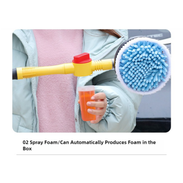 Elosung Yellow And Black Rotating Car Washing Brush With Foam Sprayer High Pressure Cleaning Tool 5M Hose Kit For Convenient Vehicle Other Automotive
