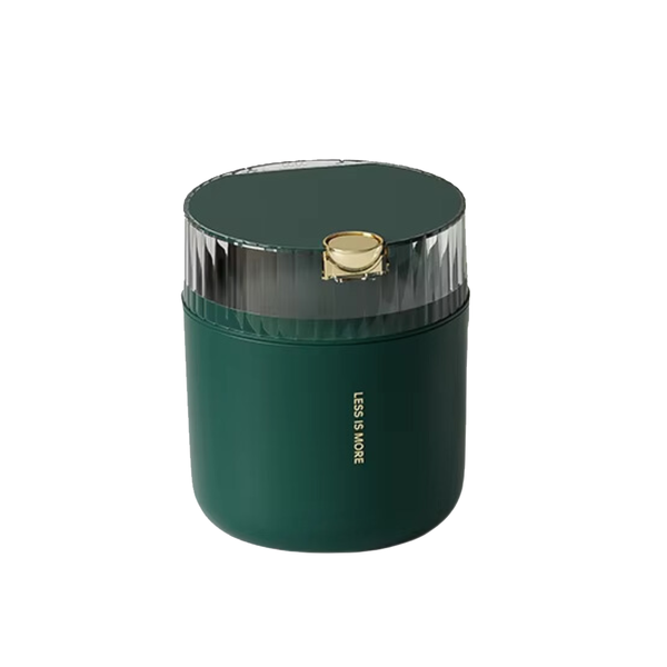 Elosung Light Luxury Green Desktop Garbage Bin With One Roll Of Bag 14Cm X 15Cm Including Button 16Cm Rubbish Bins