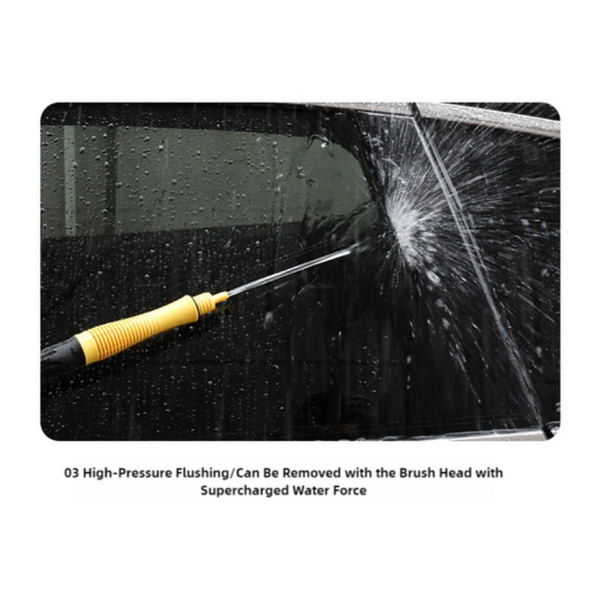 Elosung Yellow And Black Rotating Car Washing Brush With Foam Sprayer High Pressure Cleaning Tool 5M Hose Kit For Convenient Vehicle Other Automotive