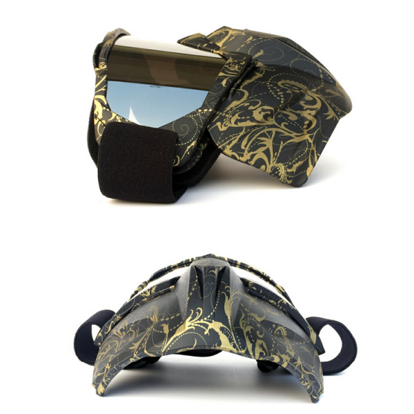 Small Flower Frame Faux Red Flake Full Face Snow Goggles With Mirror Lens Ultimate Protection And Comfort Goggles & Sunglasses