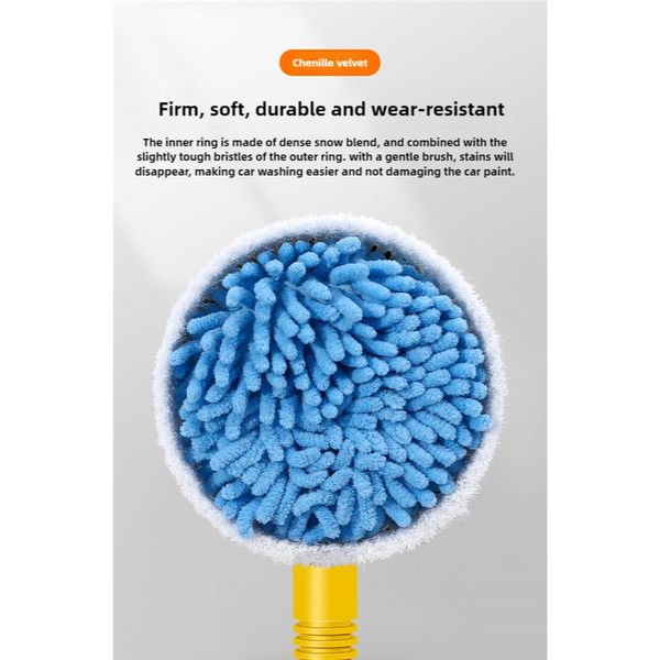 Elosung Yellow And Black Rotating Car Washing Brush With Foam Sprayer High Pressure Cleaning Tool 5M Hose Kit For Convenient Vehicle Other Automotive