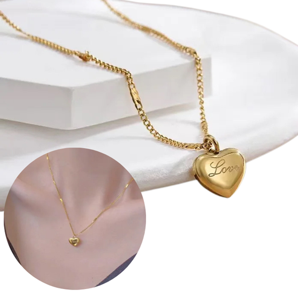 Fashion Jewelry Necklace For Women Vintage Simple Love Heart Pendant Party Gift Necklaces & Pendants
