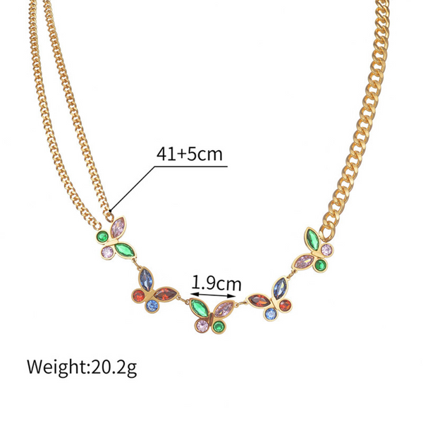 Veile Studios Stainless Steel Gold Colour Thick Link Chain Necklace For Women Fashion Jewelry Necklaces & Pendants