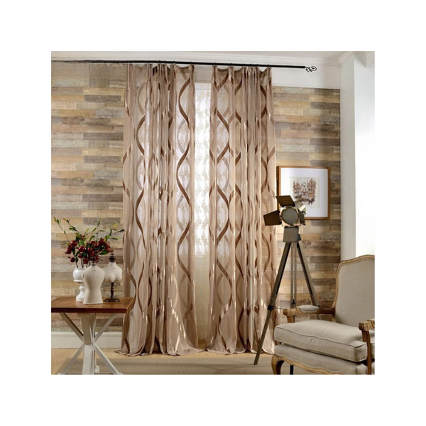 200Cm Brown Modern Luxury Retro Style Curtains For Living Room Bedroom Decor Curtains & Drapes