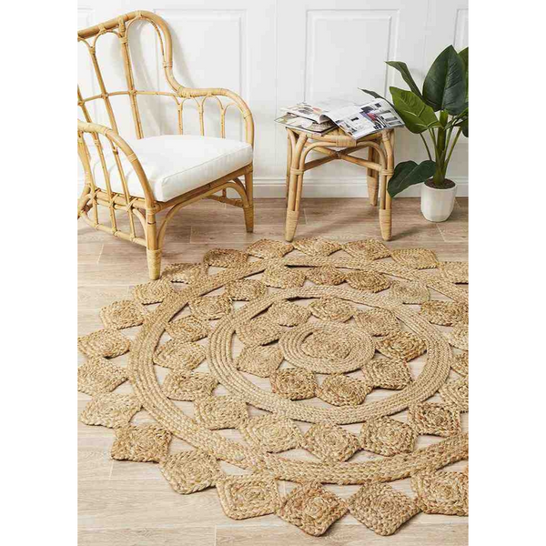 Rug Culture Atrium Tessellate Natural Round By Rugs