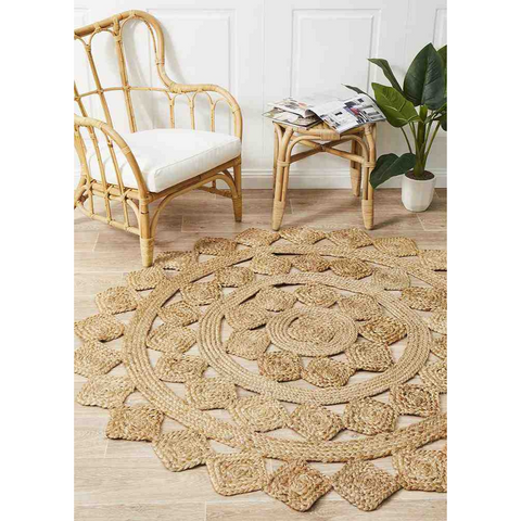 Rug Culture Atrium Tessellate Natural Round By Rugs