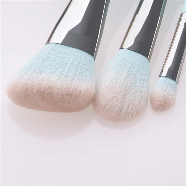 12Pcs/Set Makeup Light Blue Beauty Cosmetics Foundation Blush Powder Concealer Eye Brushes