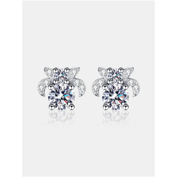 1 Carat Moissanite 925 Sterling Silver Stud Earrings