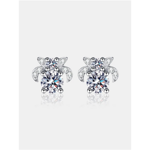 1 Carat Moissanite 925 Sterling Silver Stud Earrings