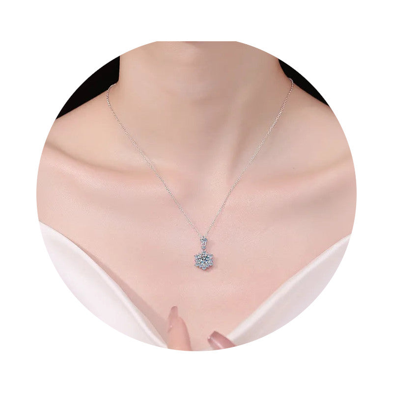 Veile Studios 1 Carat Moissanite Zircon 925 Sterling Silver Necklace Necklaces & Pendants