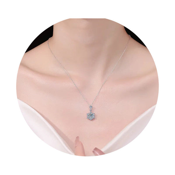 Veile Studios 1 Carat Moissanite Zircon 925 Sterling Silver Necklace Necklaces & Pendants