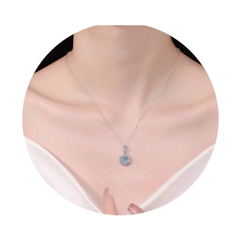 Veile Studios 1 Carat Moissanite Zircon 925 Sterling Silver Necklace Necklaces & Pendants