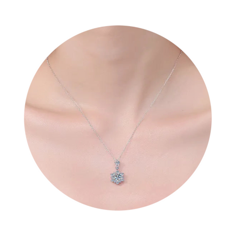 1 Carat Moissanite Zircon 925 Sterling Silver Necklace Necklaces & Pendants