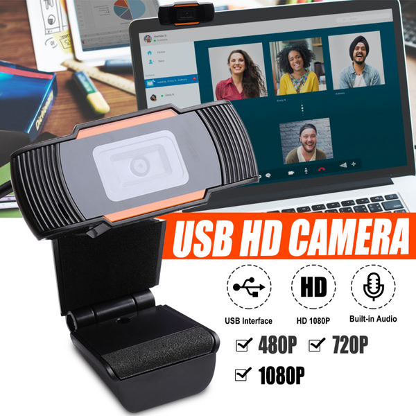 1080P Auto Focusing Webcam With Microphone For Pc Laptop Webcams