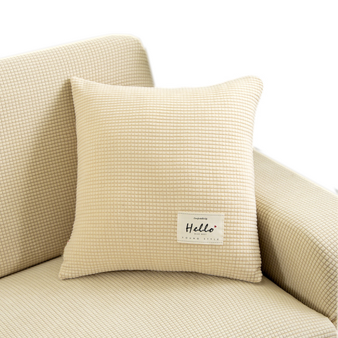 Pillowcase 45X45cm Beige Polyester Thick Stretchable Cushion For Living Room Pillow Cases